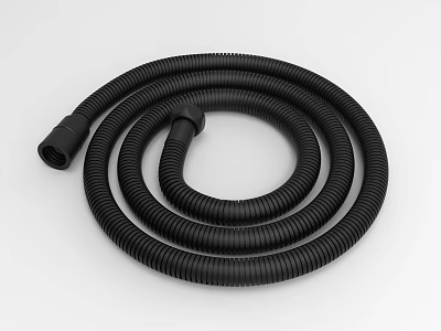 Black Flexible Corrugated Plastic Pipe for Industrial and Home Plumbing Applications 3d model