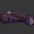Modern Futuristic Motorcycle With Sleek Streamlined Body And Unique Wheel Design