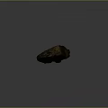 Dark Colored Wooden Stone Decorative Long Strip With Natural Texture And Gray Background