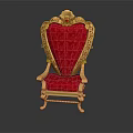 Luxurious Multi Seater Sofa Design With Red Cushions And Gold Carved Details