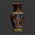 Colorful Ornate Ceramic Decorative Furniture Vase For Home Interior With Intricate Patterns
