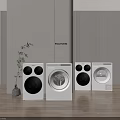 Modern POLIFORM Washing Machines With Various Styles White Body And Black Accents