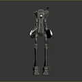 Detailed Futuristic Humanoid Silver Robot With Mechanical Limbs And Armor
