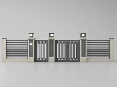 modern villa patio door 3d model