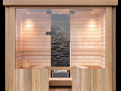 Modern Sauna Room 3d model