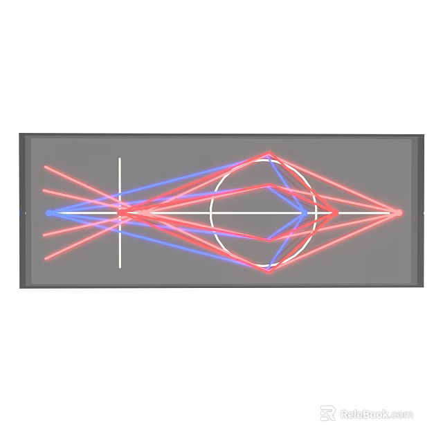 Road Infrastructure With Red And Blue Lines Geometric Patterns Traffic Layout Design 3d model 