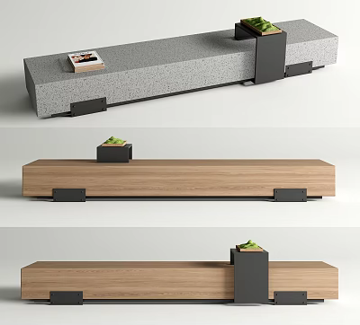 Modern Outdoor Chair Outdoor Landscape Seat Bench Courtyard Seat 3d model