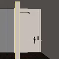 Modern Minimalist Entryway Interior With Wall Lighting Coat Hook And Console Table 3d model