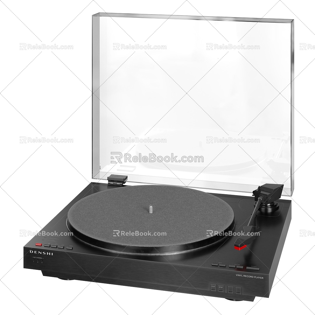 The record player of the eighties 3d model