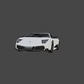 White Sports Car With Sleek Aerodynamic Body And Black Wheels Design