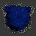 Game and Movie Character Featuring Blue Short Hair Wig With Two Braids And Blue Tassels