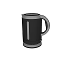 Sleek Black And Silver Electric Kettle As Daily Household Appliance With Modern Design