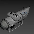 Silver Metal Water Vehicle With Streamlined Body For Underwater Exploration Use