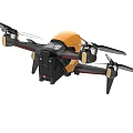 Professional Yellow And Black Drone With Four Rotors And Camera For Aerial Use