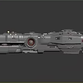 Futuristic Water Vessel with Intricate Mechanical Structure Metallic Exterior and Advanced Engine Components