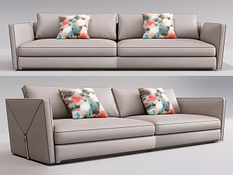 Modern double sofa three-seat sofa 3d model