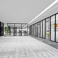 Modern Office Interior Design With Jindata Logo And Wavy White Wall Pattern