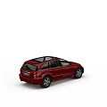 Red Mercedes Station Wagon With Black Roof And Alloy Wheels Side View