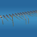 Medical Instruments With Transparent Handles And Metal Tips In Various Shapes
