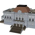 Historic Architecture Featuring Copper Dome White Walls Arched Windows And Stone Steps