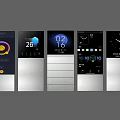 Modern Switch Panel Display Screen Smart Screen Switch Screen Button Switch Button Panel 3d model
