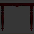 Traditional Dark Red Wooden Dining Table with Carved Legs and Smooth Surface in Classic Design