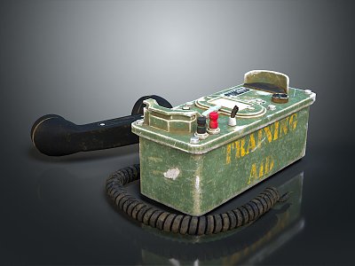 Radio Telephony Military Radio Military Walkie-talkie Military Telephone Military Radio Communication 3d model