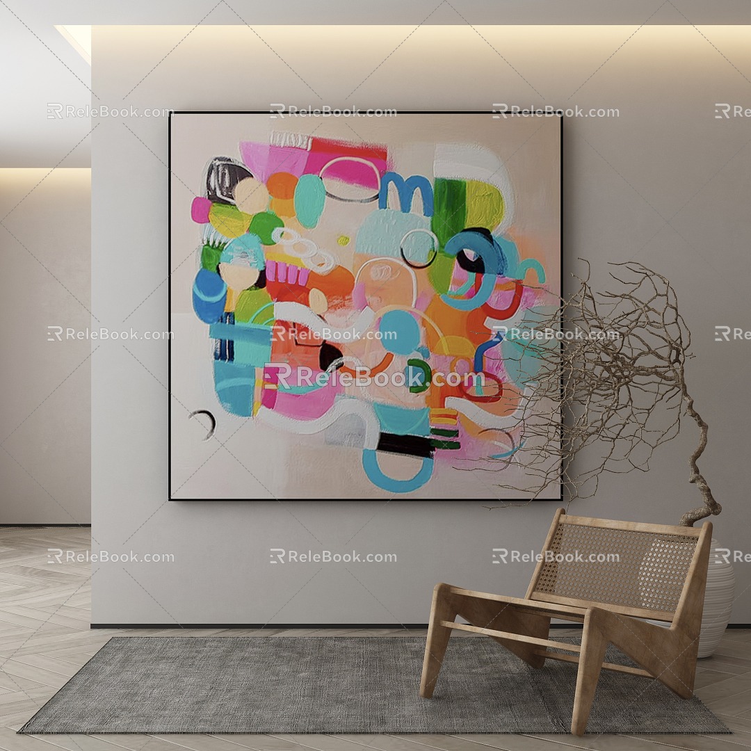 modern decorative painting 3d model