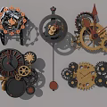 Unique Vintage Mechanical Gear Clock Parts Decorative Pendant With Intricate Details