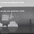 Bay Area Hub Geometrical Center Large Wall Map With Person Viewing Details