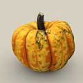 Fresh Healthy Pumpkin Vegetable With Vibrant Orange Yellow Color And Green Spots Natural Texture