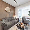 Modern Living Dining Interior Design With Sofa Coffee Table TV Wall Open Layout And Lighting