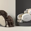 Modern Massage Chair With Brown And White Color Options For Comfortable Relaxation