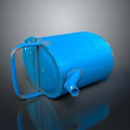 Practical Blue Watering Can for Daily Household Use with Handle and Nozzle