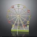 Kids Colorful Ferris Wheel Toy Model With Bright Seats And Stable Base
