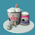 Cartoon Scene Featuring Laisy Atta Cheese Cup Pink Friend Pencil Case And Adorable Small Toy
