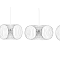 Modern Decorative Chandelier With Intricate Slender Metal Wires And Open Structure