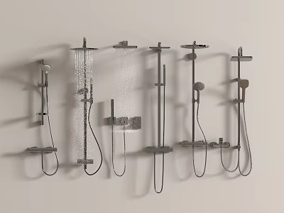 Shower modern shower bathroom small piece 3d model