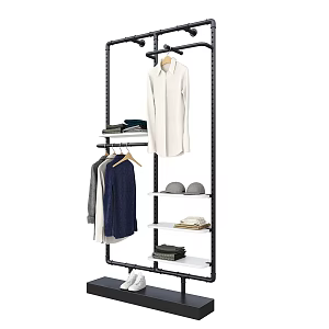 Clothing Floor Rack Clothing Shoes 3d model
