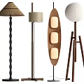 Middle style floor lamp 3d model
