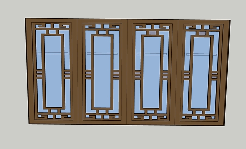 doors and windows window grilles 3d model