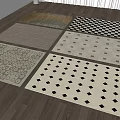 Stylish Square Rugs With Various Patterns For Modern Indoor Home Decor 3d model