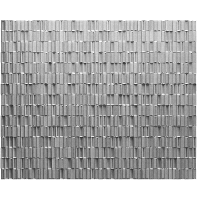 Modern 3D Textured Wall Design With Silver Geometric Tile Panels 3d model