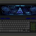 Futuristic Gaming Laptop With Illuminated Screen RGB Keyboard And Sleek Design