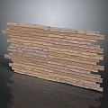 Wood Grain Stone Stacked Planks for Wall Decoration with Natural Texture and Warm Tones