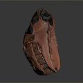 High Quality Orange Leather Baseball Glove With Stitching And Sports Design