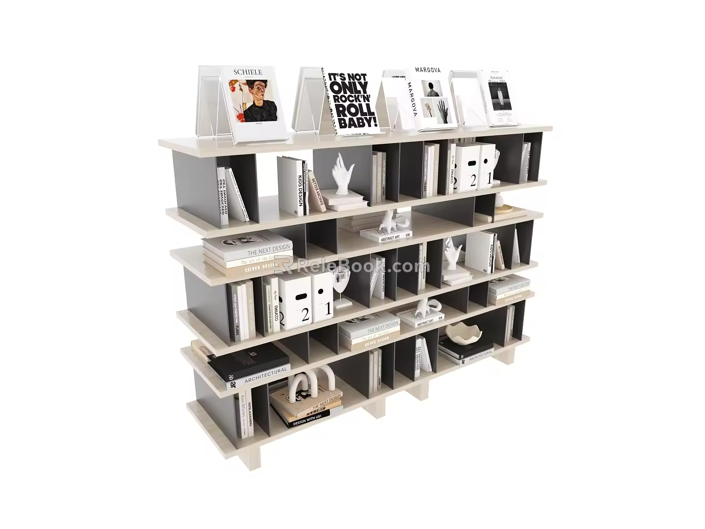 Modern Simple Bookcase Decorative Cabinet 3d model