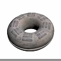 Industrial Hardware Tools Circular Metal Component With Patterned Grooved Surface