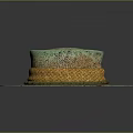 Vintage Green Hat Design With Yellow Woven Band And Text On Brim