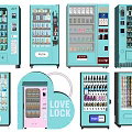 Vending Machine Automatic Beverage Machine Vending Machine Freezer 3d model